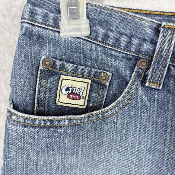 Cruel Girl Georgia Jean Jrs 13R Med Wash Low Rise Relaxed Stretch Straight Leg - Picture 3 of 15